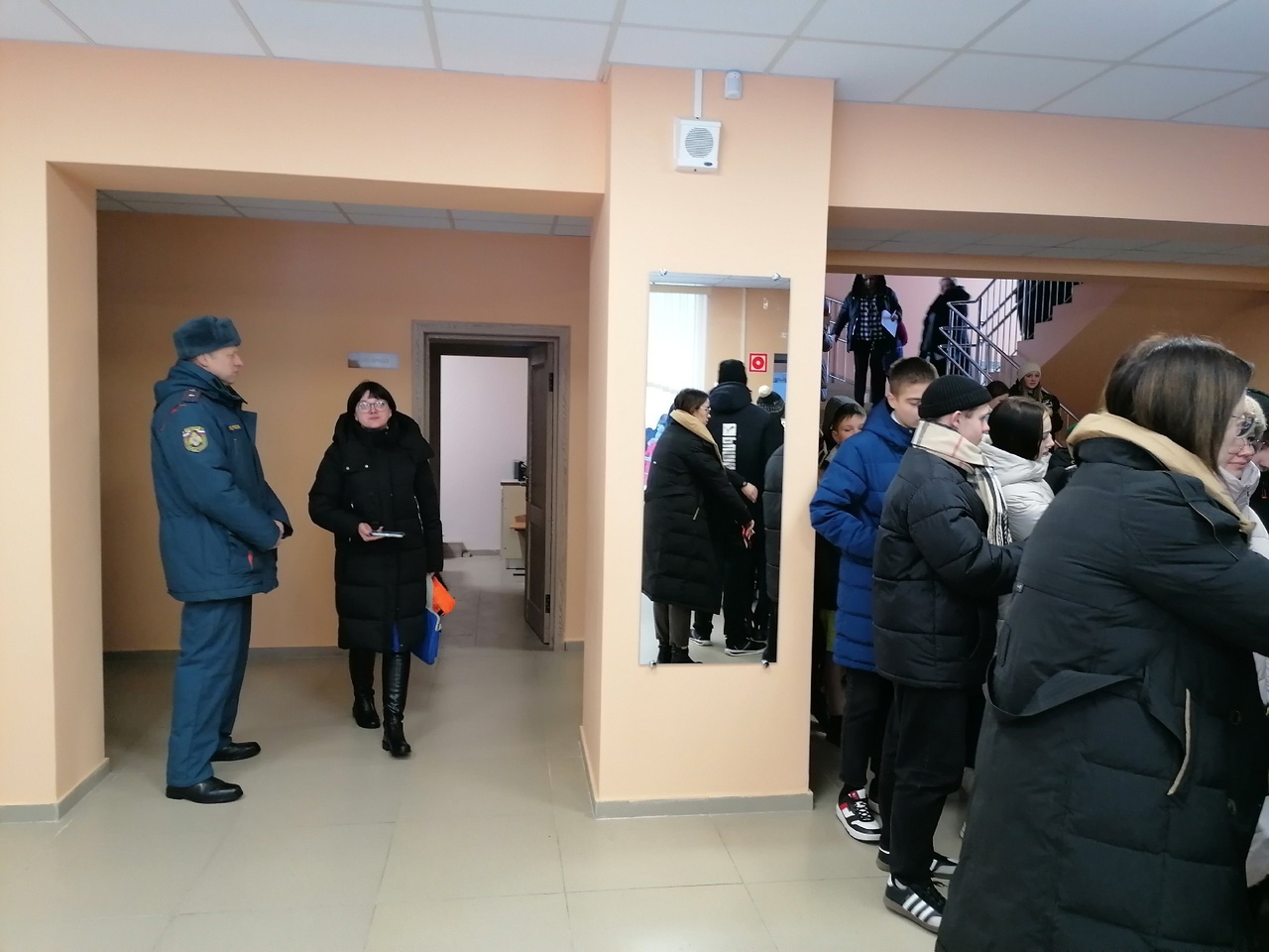 Тренировочные занятия по пожарной эвакуации..